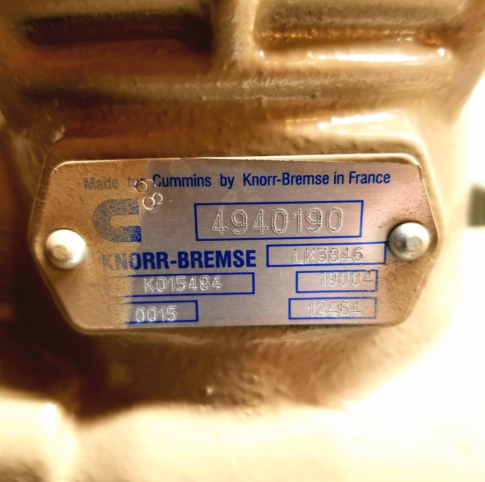 New Genuine Cummins Air Compressor 6.7l 4940190 F